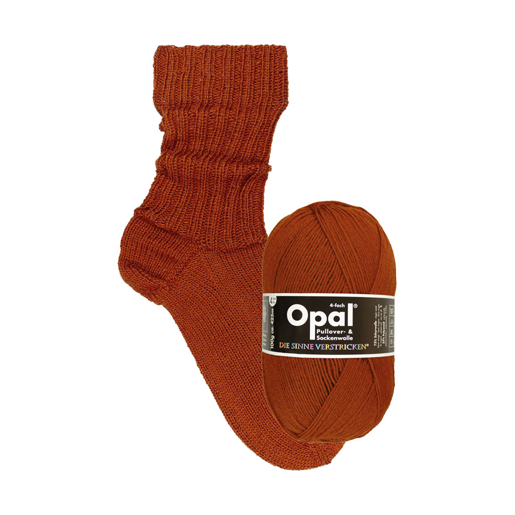 Opal Uni Rostbraun (9941) mezgimo siūlai - Image 3