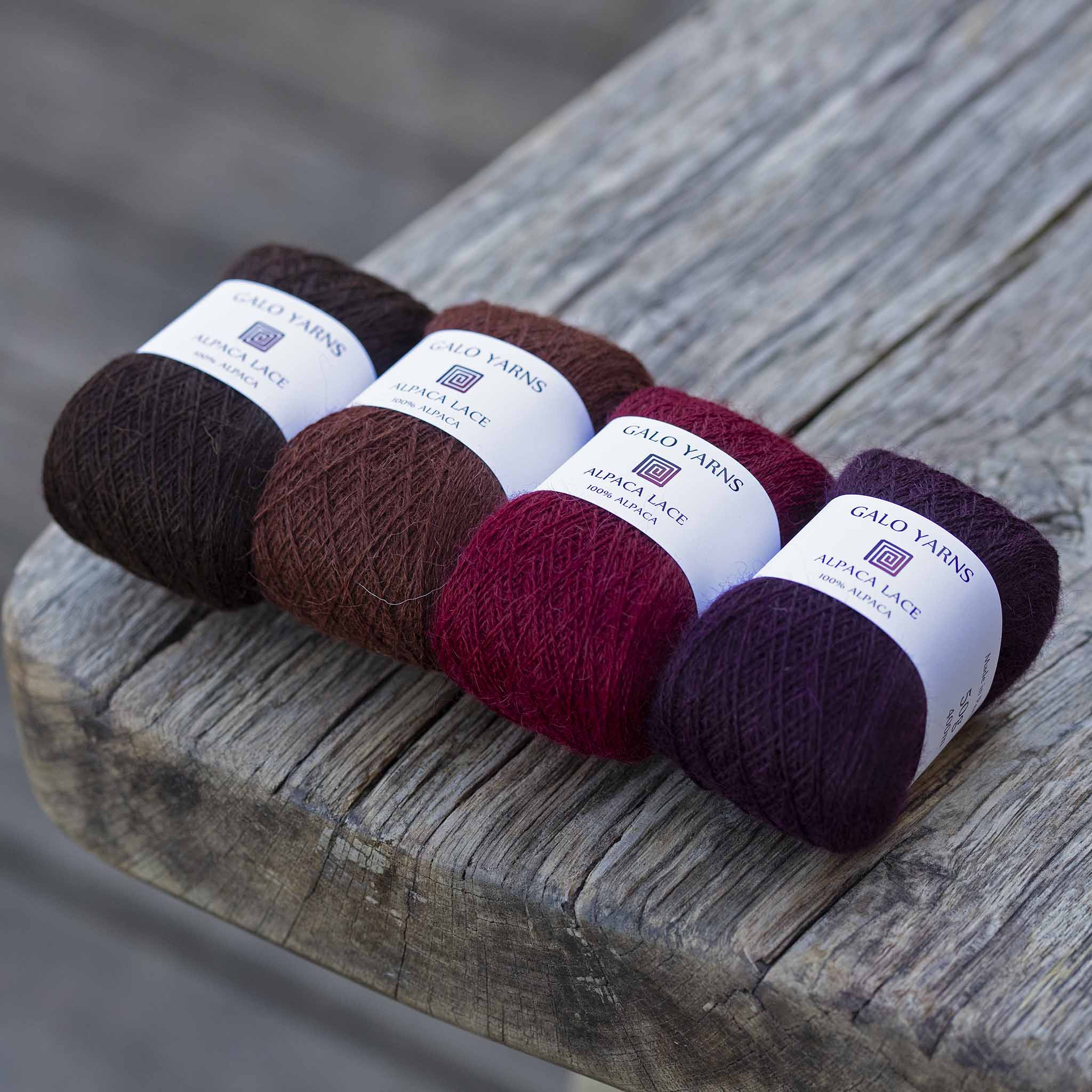 Alpaca Lace Aubergine mezgimo siūlai - Image 2