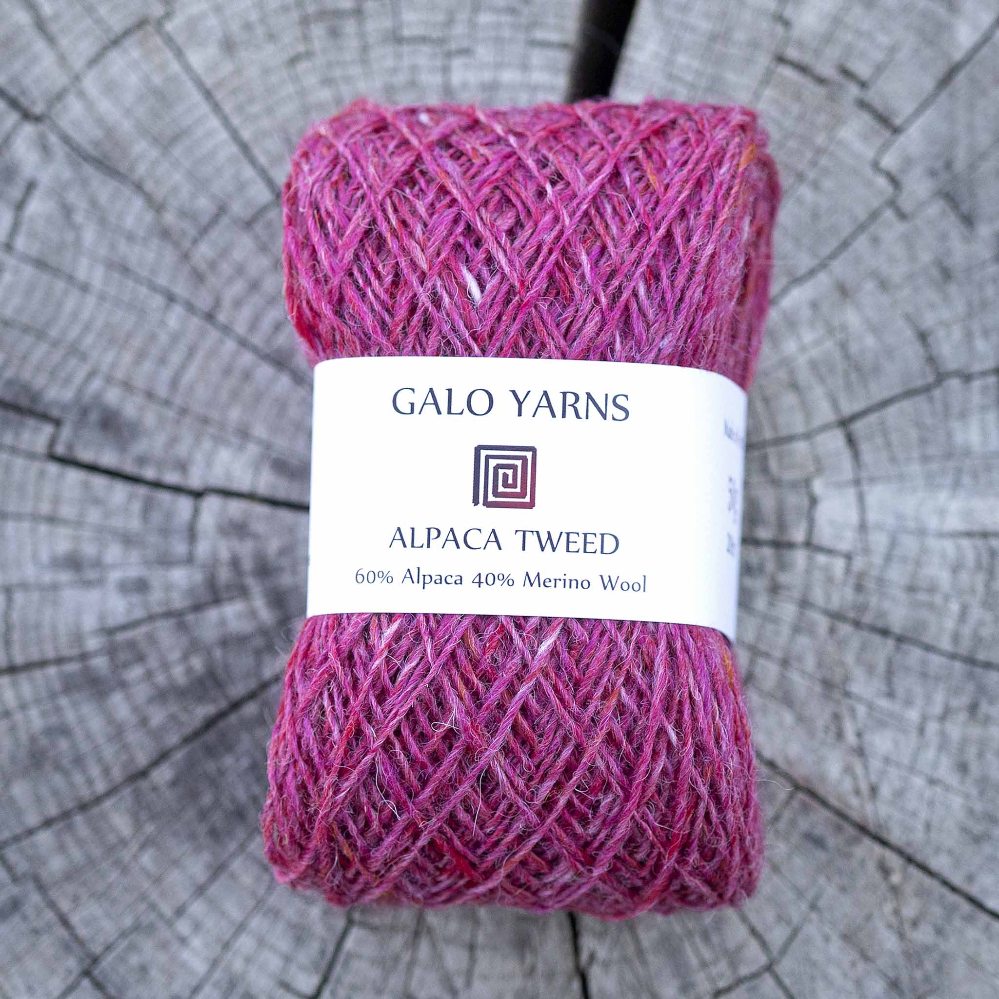 Alpaca Tweed Peony Heather mezgimo siūlai