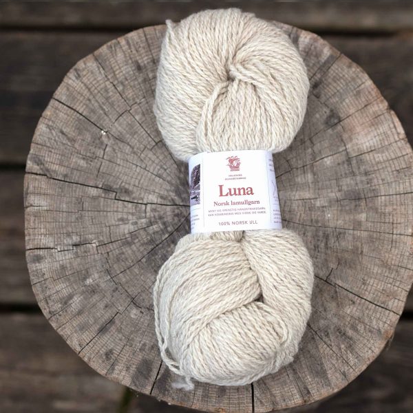Luna Melert lys beige (449) mezgimo siūlai